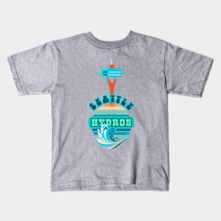 Seattle Hydros Classic PNW Summer Fun Retro Style Kids T-Shirt